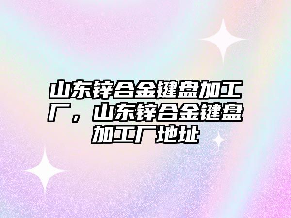 山東鋅合金鍵盤加工廠，山東鋅合金鍵盤加工廠地址