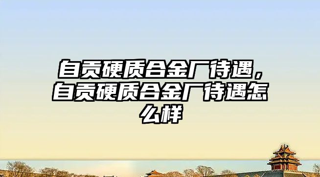 自貢硬質(zhì)合金廠待遇，自貢硬質(zhì)合金廠待遇怎么樣