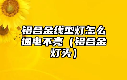 鋁合金線型燈怎么通電不亮（鋁合金燈頭）