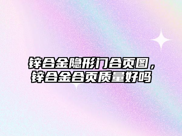 鋅合金隱形門合頁圖，鋅合金合頁質(zhì)量好嗎