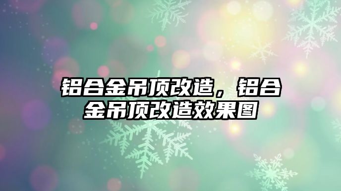 鋁合金吊頂改造，鋁合金吊頂改造效果圖