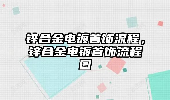 鋅合金電鍍首飾流程，鋅合金電鍍首飾流程圖