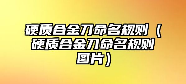 硬質(zhì)合金刀命名規(guī)則（硬質(zhì)合金刀命名規(guī)則圖片）