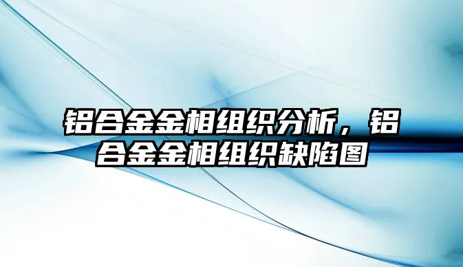 鋁合金金相組織分析，鋁合金金相組織缺陷圖