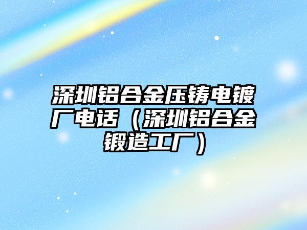 深圳鋁合金壓鑄電鍍廠電話（深圳鋁合金鍛造工廠）