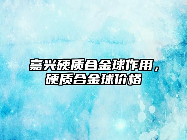 嘉興硬質(zhì)合金球作用，硬質(zhì)合金球價格