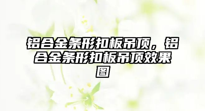 鋁合金條形扣板吊頂，鋁合金條形扣板吊頂效果圖