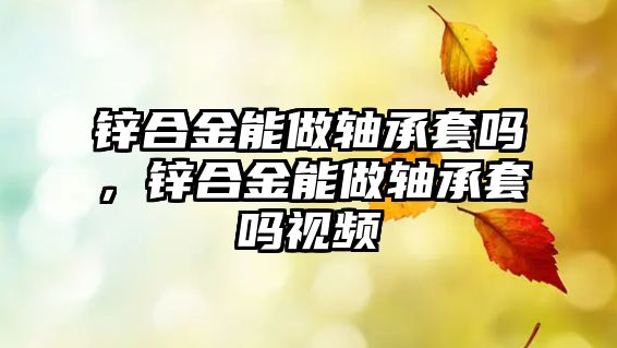 鋅合金能做軸承套嗎，鋅合金能做軸承套嗎視頻