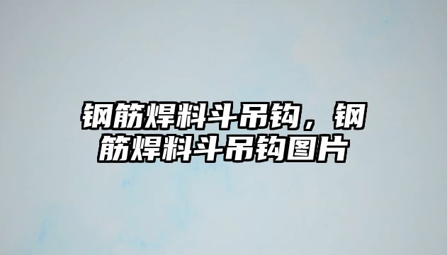 鋼筋焊料斗吊鉤，鋼筋焊料斗吊鉤圖片