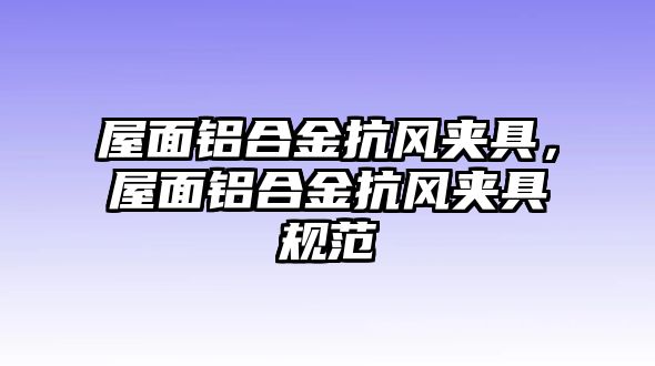 屋面鋁合金抗風(fēng)夾具，屋面鋁合金抗風(fēng)夾具規(guī)范