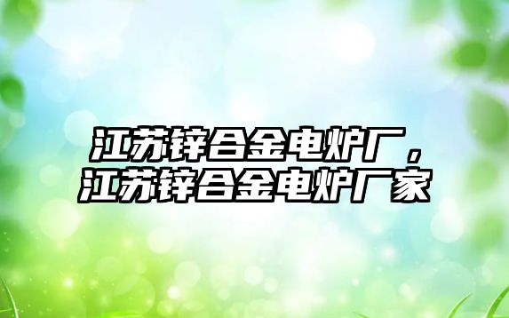 江蘇鋅合金電爐廠，江蘇鋅合金電爐廠家