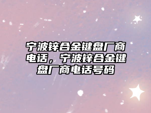 寧波鋅合金鍵盤廠商電話，寧波鋅合金鍵盤廠商電話號碼