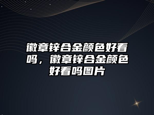 徽章鋅合金顏色好看嗎，徽章鋅合金顏色好看嗎圖片