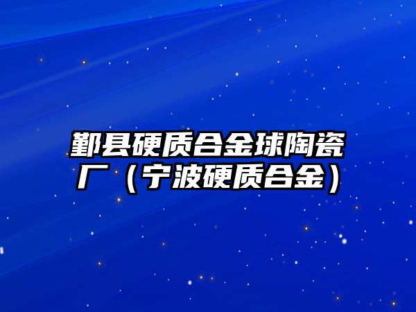 鄞縣硬質(zhì)合金球陶瓷廠（寧波硬質(zhì)合金）