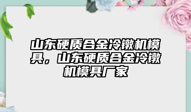 山東硬質(zhì)合金冷鐓機(jī)模具，山東硬質(zhì)合金冷鐓機(jī)模具廠家