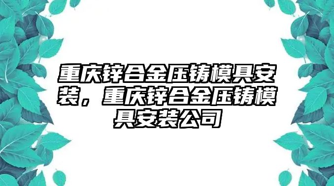 重慶鋅合金壓鑄模具安裝，重慶鋅合金壓鑄模具安裝公司