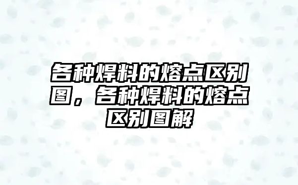 各種焊料的熔點(diǎn)區(qū)別圖，各種焊料的熔點(diǎn)區(qū)別圖解