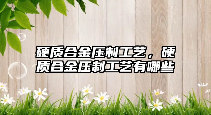 硬質(zhì)合金壓制工藝，硬質(zhì)合金壓制工藝有哪些