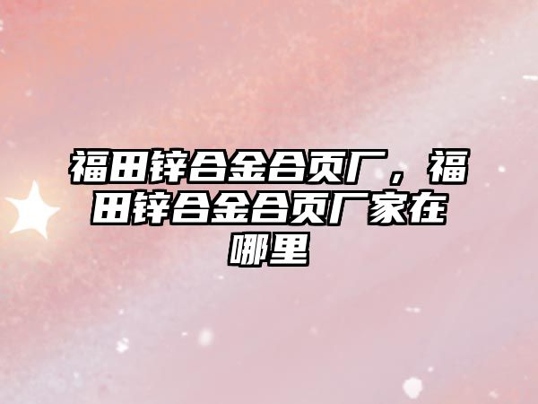 福田鋅合金合頁廠，福田鋅合金合頁廠家在哪里