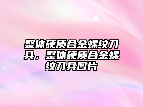 整體硬質(zhì)合金螺紋刀具，整體硬質(zhì)合金螺紋刀具圖片