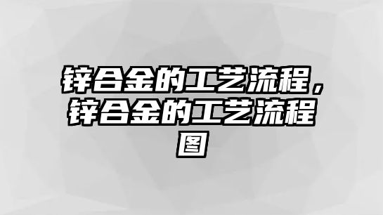 鋅合金的工藝流程，鋅合金的工藝流程圖