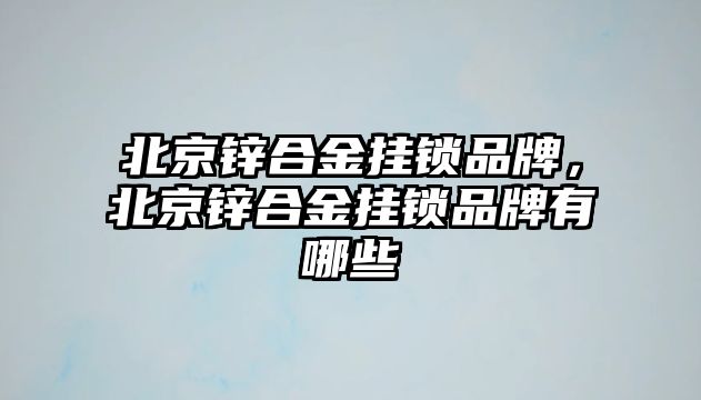 北京鋅合金掛鎖品牌，北京鋅合金掛鎖品牌有哪些