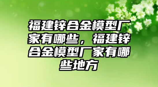 福建鋅合金模型廠家有哪些，福建鋅合金模型廠家有哪些地方