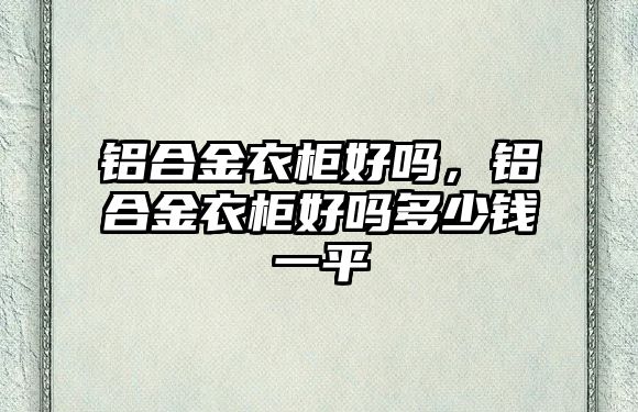 鋁合金衣柜好嗎，鋁合金衣柜好嗎多少錢一平