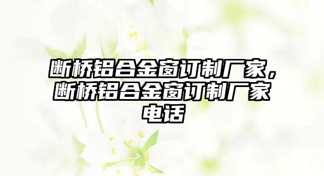 斷橋鋁合金窗訂制廠家，斷橋鋁合金窗訂制廠家電話