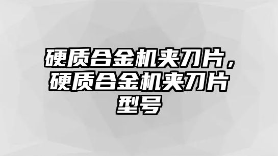 硬質(zhì)合金機(jī)夾刀片，硬質(zhì)合金機(jī)夾刀片型號(hào)