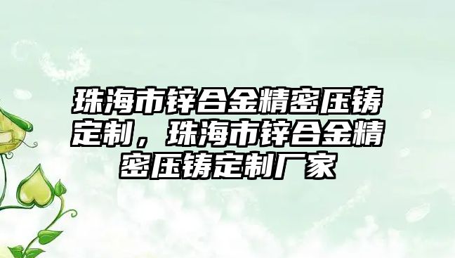 珠海市鋅合金精密壓鑄定制，珠海市鋅合金精密壓鑄定制廠家