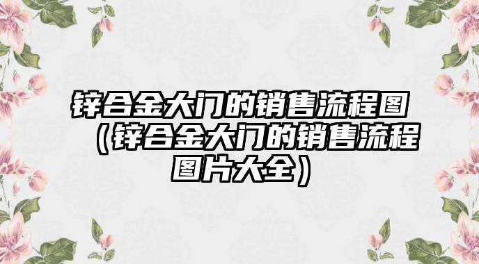 鋅合金大門的銷售流程圖（鋅合金大門的銷售流程圖片大全）