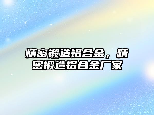 精密鍛造鋁合金，精密鍛造鋁合金廠家