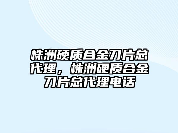 株洲硬質(zhì)合金刀片總代理，株洲硬質(zhì)合金刀片總代理電話