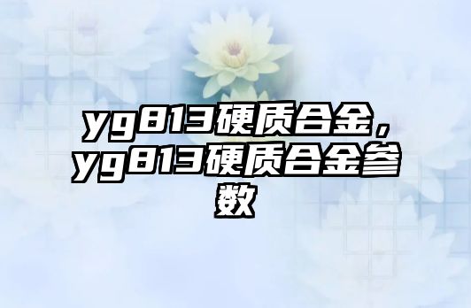 yg813硬質(zhì)合金，yg813硬質(zhì)合金參數(shù)