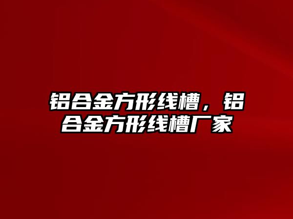 鋁合金方形線槽，鋁合金方形線槽廠家