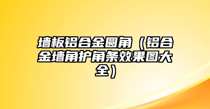 墻板鋁合金圓角（鋁合金墻角護(hù)角條效果圖大全）