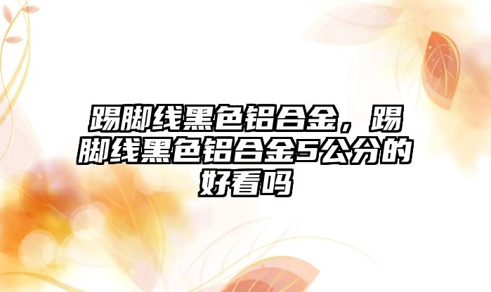 踢腳線黑色鋁合金，踢腳線黑色鋁合金5公分的好看嗎