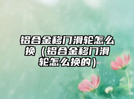 鋁合金移門滑輪怎么換（鋁合金移門滑輪怎么換的）