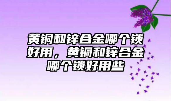 黃銅和鋅合金哪個鎖好用，黃銅和鋅合金哪個鎖好用些