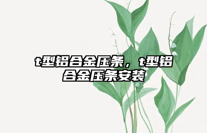 t型鋁合金壓條，t型鋁合金壓條安裝