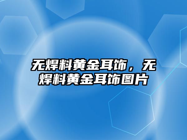 無焊料黃金耳飾，無焊料黃金耳飾圖片