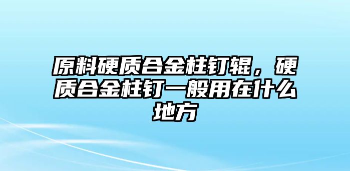 原料硬質(zhì)合金柱釘輥，硬質(zhì)合金柱釘一般用在什么地方