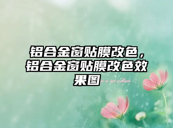 鋁合金窗貼膜改色，鋁合金窗貼膜改色效果圖