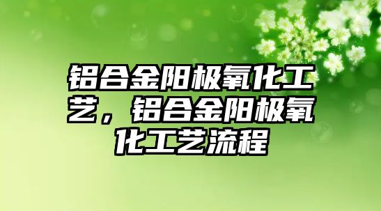 鋁合金陽極氧化工藝，鋁合金陽極氧化工藝流程