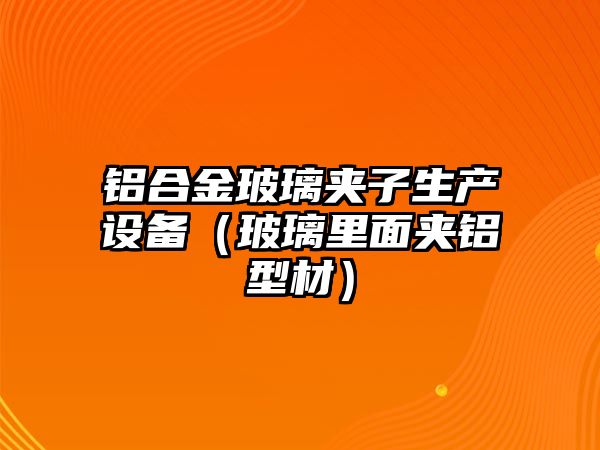 鋁合金玻璃夾子生產(chǎn)設(shè)備（玻璃里面夾鋁型材）