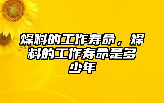 焊料的工作壽命，焊料的工作壽命是多少年