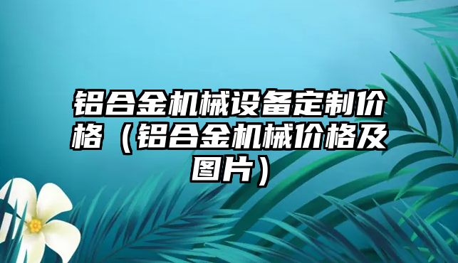 鋁合金機械設備定制價格（鋁合金機械價格及圖片）