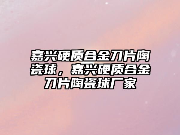 嘉興硬質(zhì)合金刀片陶瓷球，嘉興硬質(zhì)合金刀片陶瓷球廠家