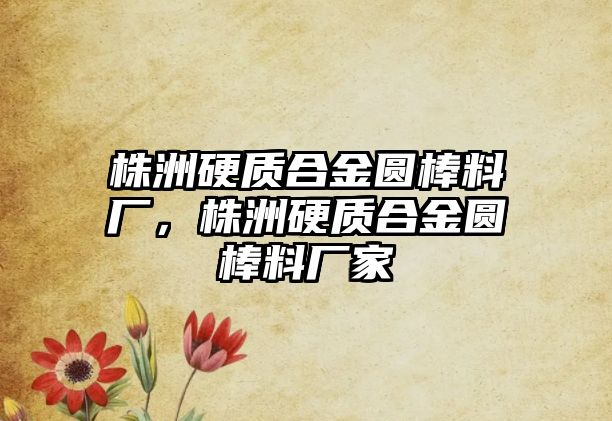 株洲硬質(zhì)合金圓棒料廠，株洲硬質(zhì)合金圓棒料廠家